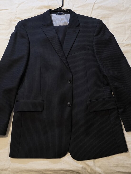 Tommy Hilfiger Other - Tommy Hilfiger Men's Navy Blue Pinstripe Suit 42R Pants Are 36/34